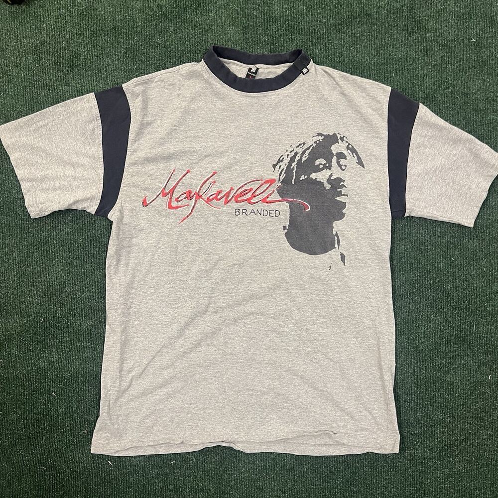 Vintage 2Pac Tupac Rap T Shirt Large XL Makaveli Branded Shakur Hip Hop 90s